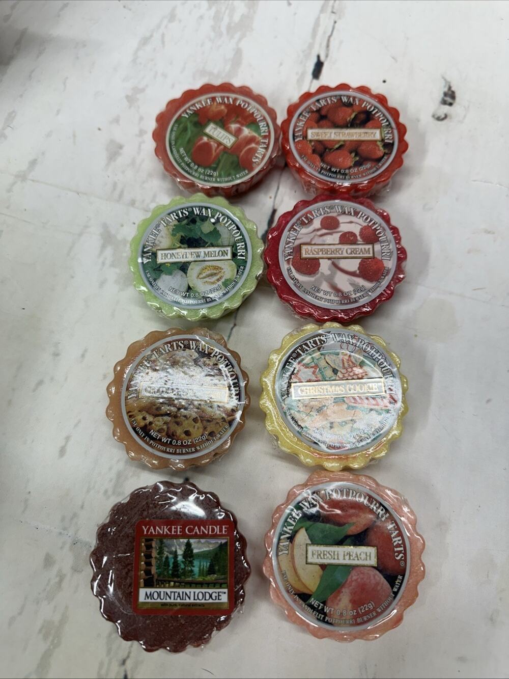 Vintage Yankee Candle Wax Potpourri Tarts Lot of 8 Assorted Scents